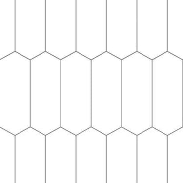 Fibo Urban Denver White Elongated Hexagon Wall Panel